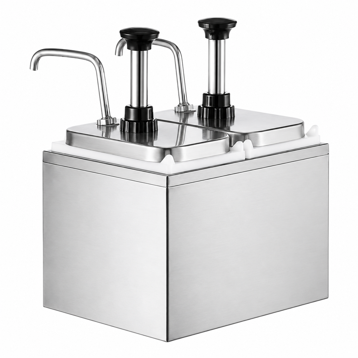KELOO Stainless Steel Sauce Pump Dispenser Twin 2 x 4L - KSP-8L