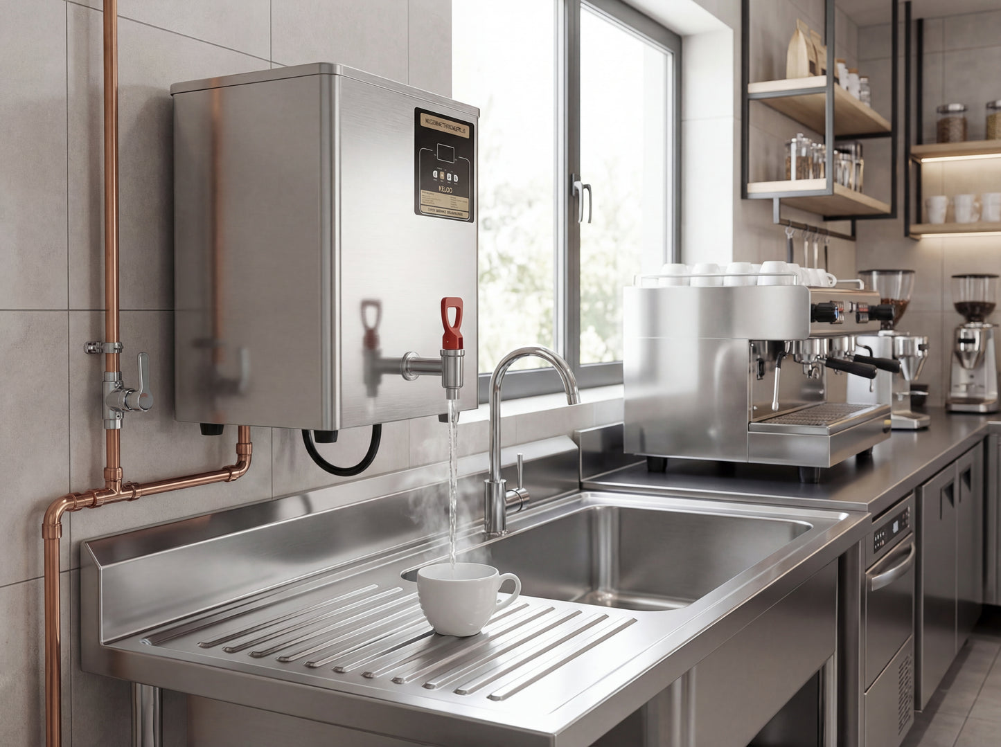 KELOO Autofill Wall-Mounted 6L Water Boiler