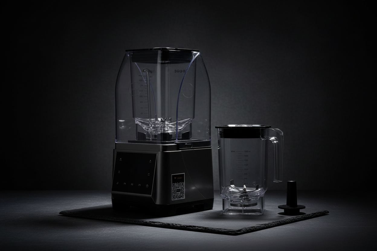 Keloo Commercial Blender 1.8L with Sound Enclosure + Spare Jug Bundle