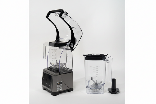 Keloo Kommerzieller Standmixer 1,8 l mit Schallschutzhaube + Ersatzbehälter-Bundle