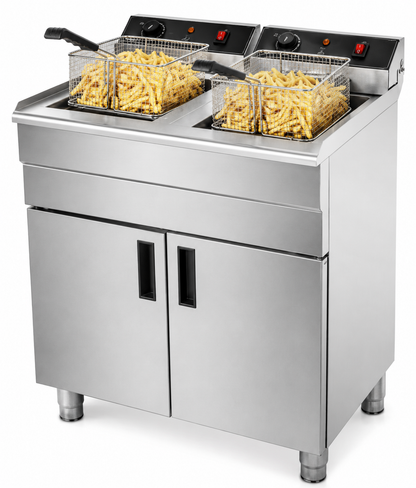 KELOO Commercial Electric Fryer Freestanding Twin Tank 2 x 16L 10kW - EF162C