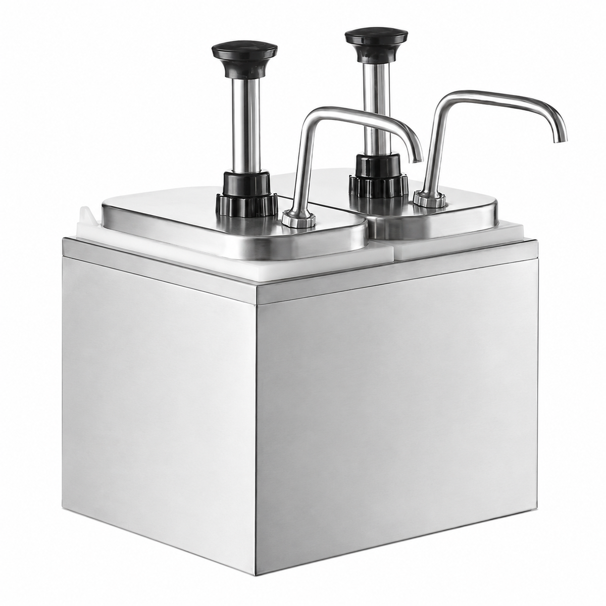 KELOO Stainless Steel Sauce Pump Dispenser Twin 2 x 4L - KSP-8L