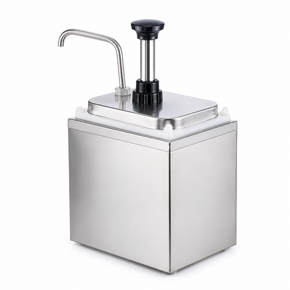 KELOO Stainless Steel Sauce Pump Dispenser 4L Single - KSP-4L