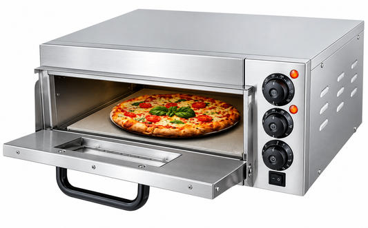KELOO Electric Pizza Oven Single Deck 2kW - 4 x 8 Inch Pizzas - EP-1ST