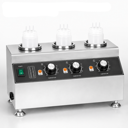 KELOO Electric Sauce Warmer Triple Bottle 1.5kW - Hot Sauce Dispenser - KSW-312
