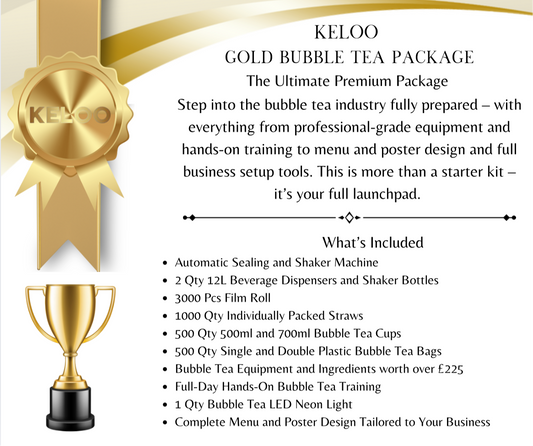 KELOO GOLD BUBBLE TEA PACKAGE WITH STARTER TRAINING