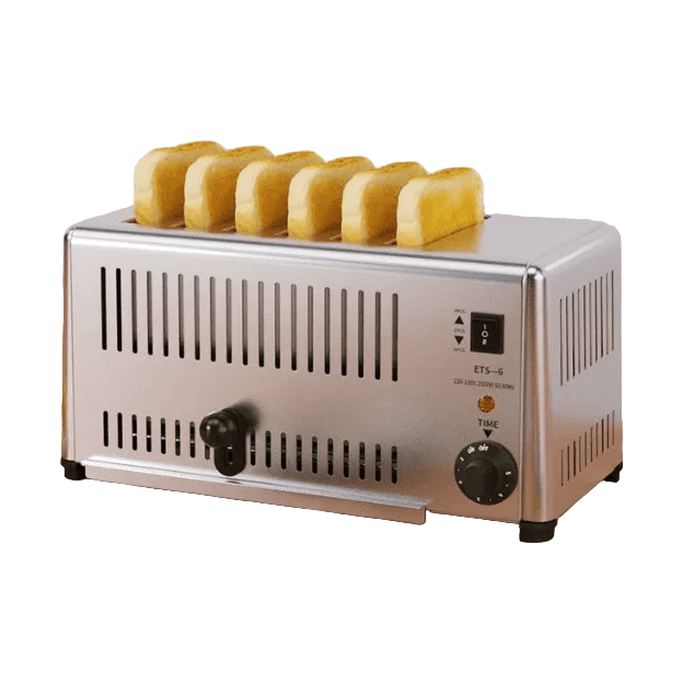 KELOO Gewerblicher Gastronorm-Toaster 3.24kW für 6 Scheiben – Mehrscheiben-Brotröster