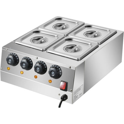 KELOO Commercial Chocolate Melter Quadruple Pan 3.0kW
