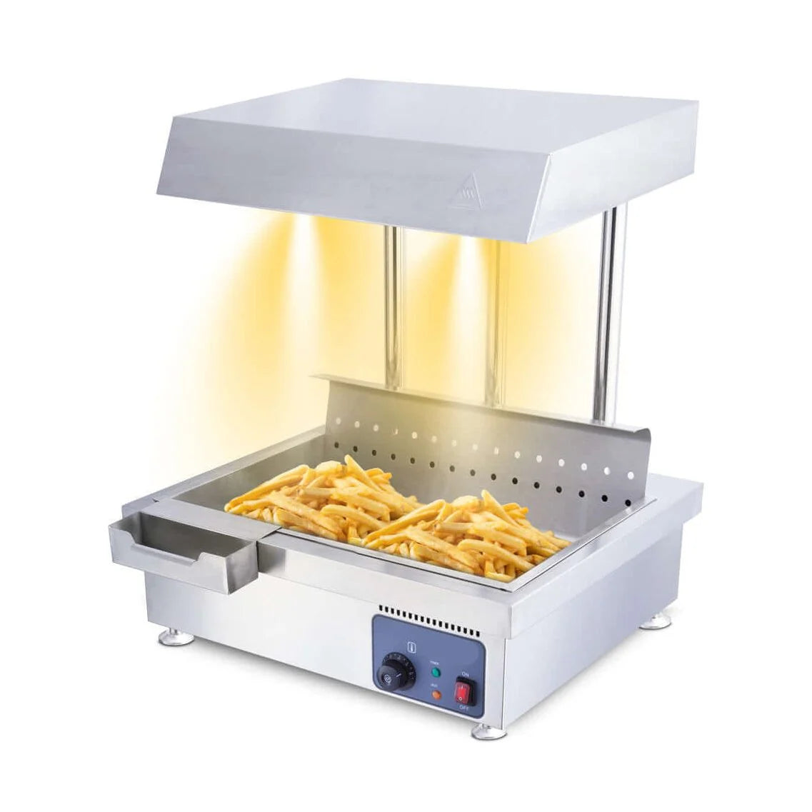 KELOO Kommerzielle Pommes-Wärmestation / Bain-Marie 700mm – Beheizte Warmhaltetheke für Frittiertes