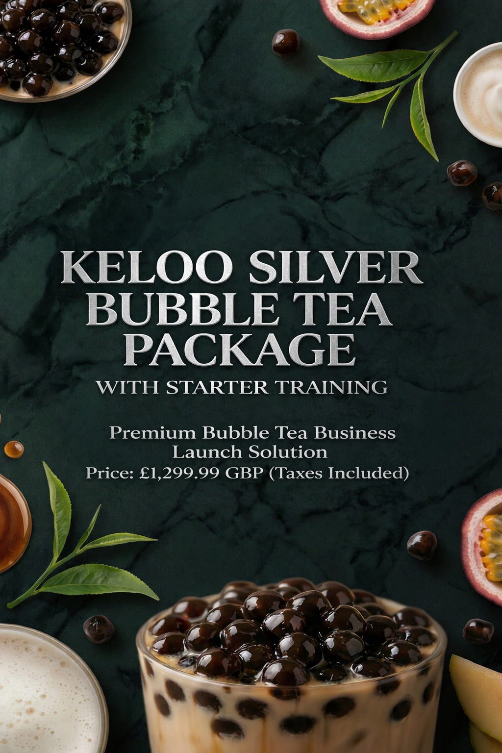 KELOO SILVER BUBBLE TEA PACKAGE WITH STARTER TRAINING