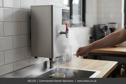 Action close-up with steam