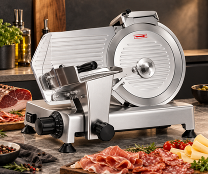 KELOO Commercial Meat Slicer 250mm 10 Inch Blade - Semi-Automatic - HBS-10
