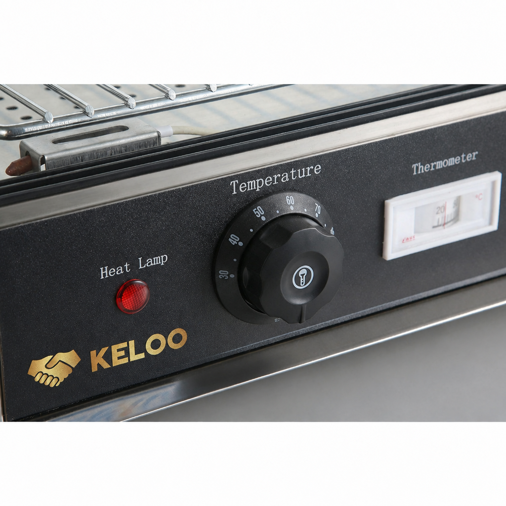 Control panel close-up with KELOO logo
