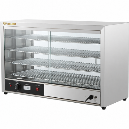 Food warmer angled view with KELOO logo