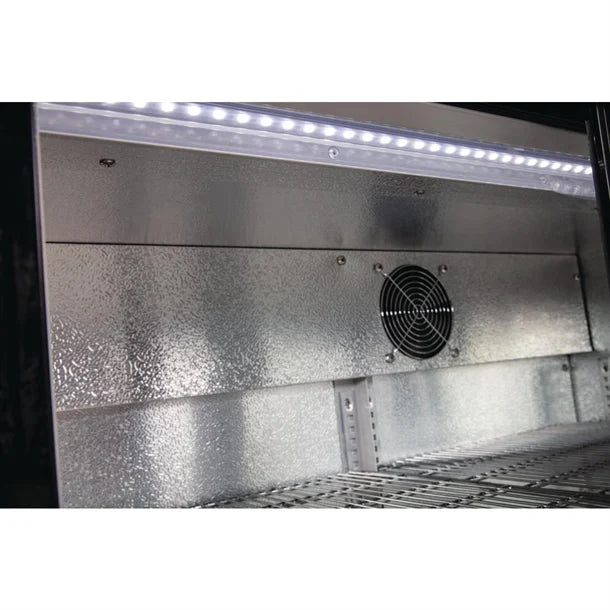 KELOO Back Bar Bottle Cooler 1350mm 3 Glass Doors - GN-320H