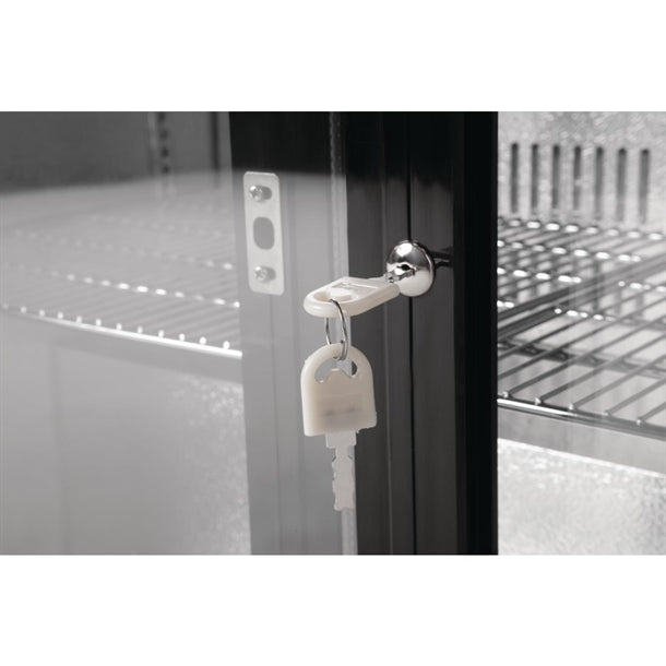 KELOO Back Bar Bottle Cooler 900mm 2 Glass Doors - GN-220H