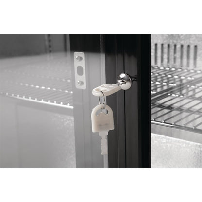 KELOO Back Bar Bottle Cooler 900mm 2 Glass Doors - GN-220H