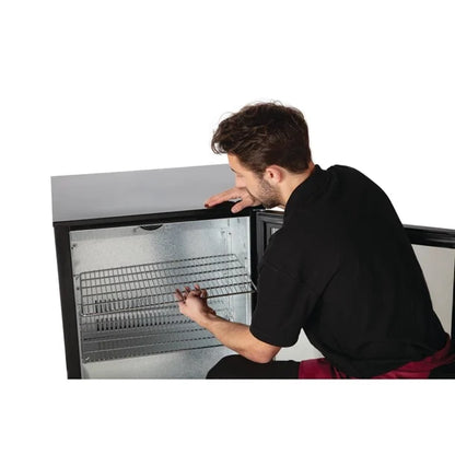 KELOO Back Bar Bottle Cooler 600mm Single Glass Door - GN-126H