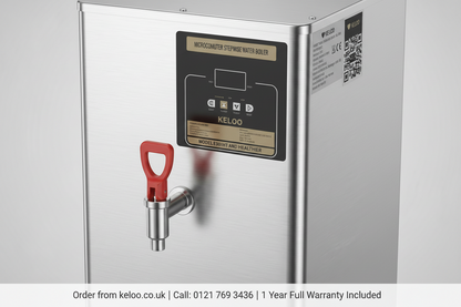 KELOO Water Boiler Digital Control Panel and Safety Tap Detail