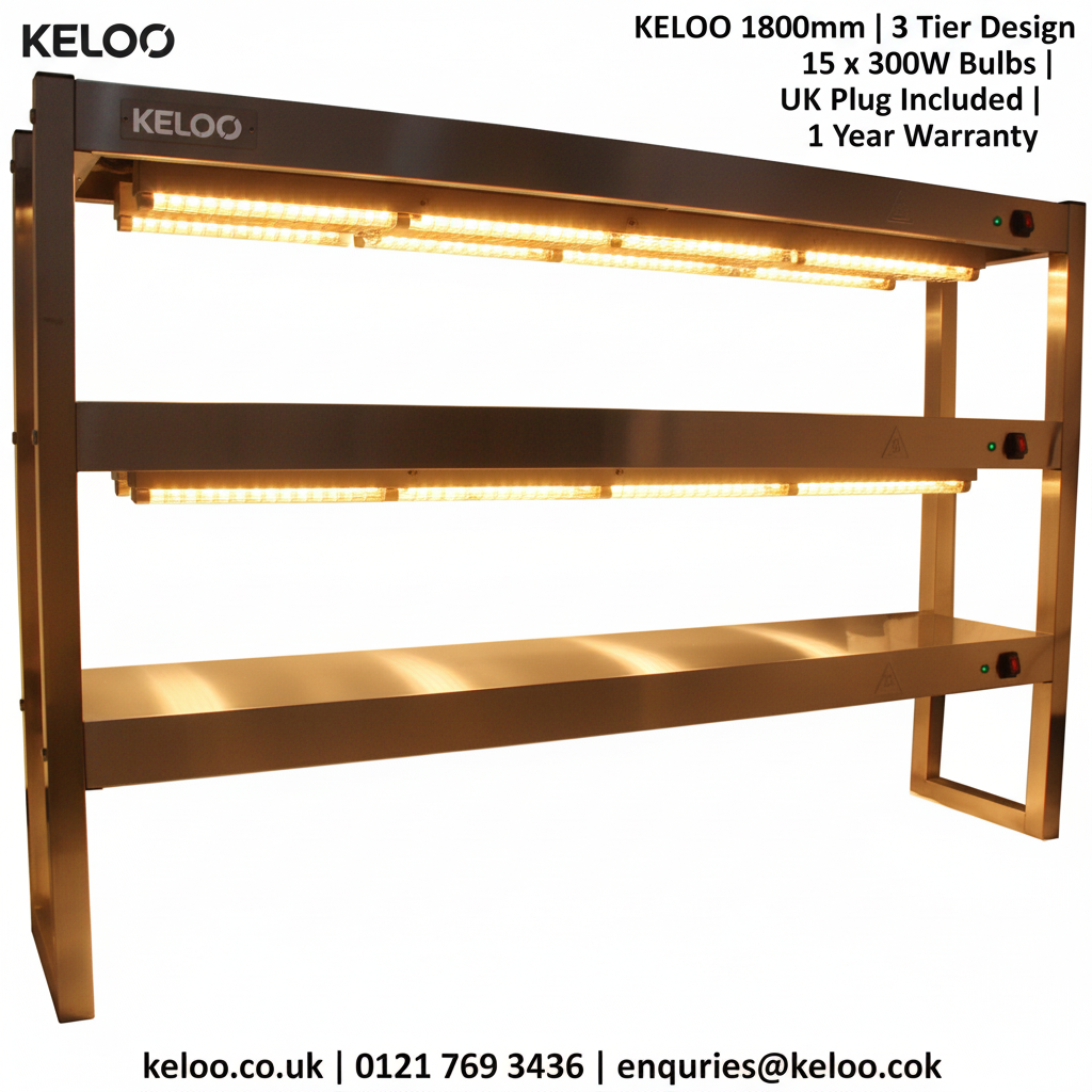 KELOO Commercial Quartz Lamp Heating Gantry Three Tiers 1800mm - VST183H