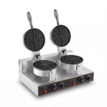 Double-head Waffle Maker Machine Commercial Electric Non Stick Plate