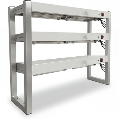 KELOO Commercial Quartz Lamp Heating Gantry Three Tiers 1500mm - Large Capacity