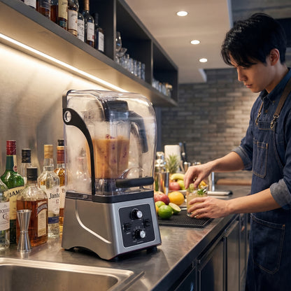 Keloo Commercial Blender 2.5L with Sound Enclosure - 2200W Professional