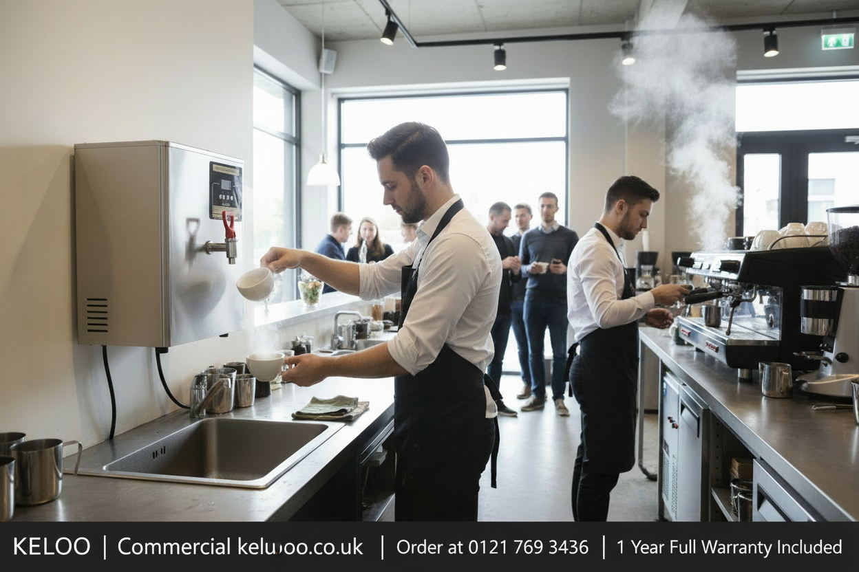 Peak hours modern cafe