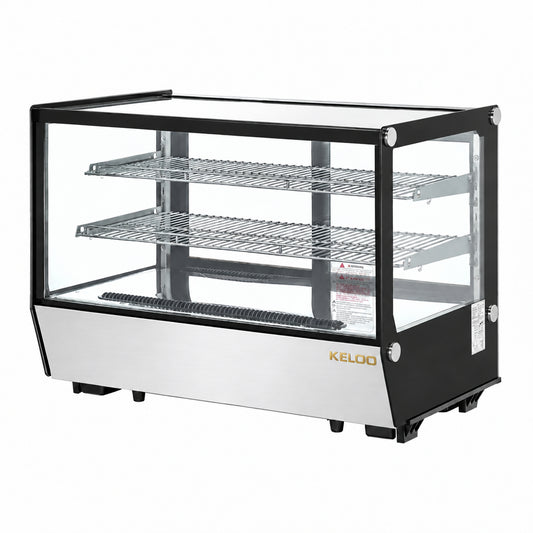 KELOO Countertop Deli & Cake Display Fridge 1200mm Square Glass - GN-1200RT