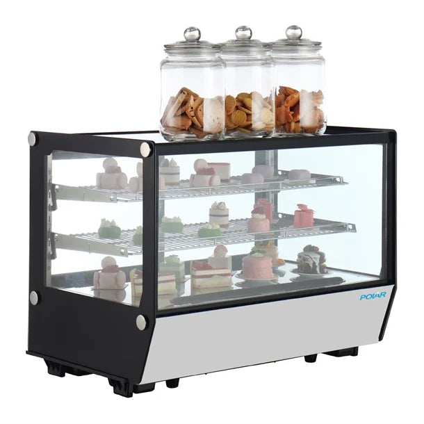 KELOO Countertop Deli & Cake Display Fridge 1200mm Square Glass - GN-1200RT