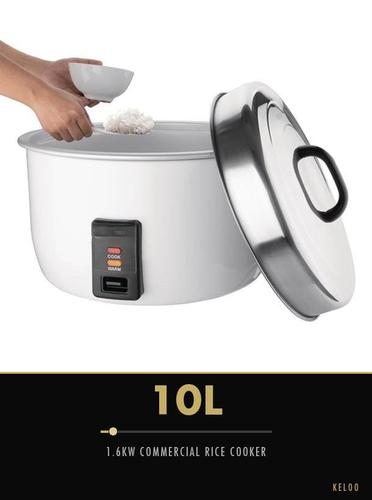 KELOO ERC-10L commercial rice cooker - 10L capacity, 1.6kW