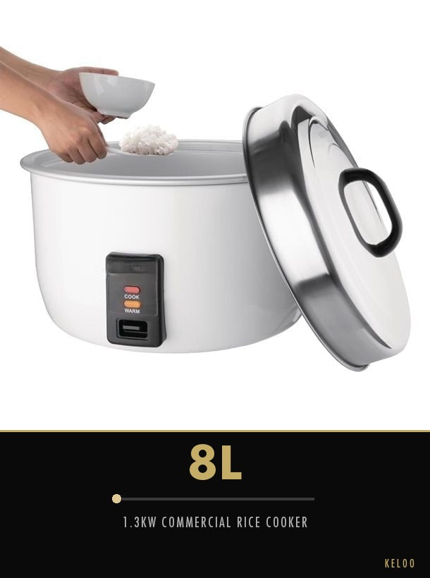 KELOO ERC-8L commercial rice cooker - 8L capacity, 1.3kW