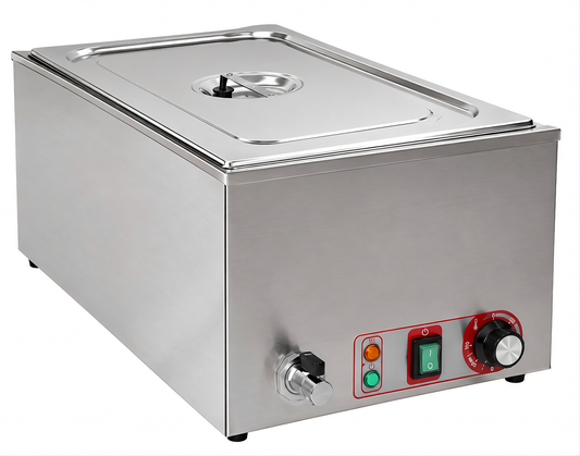 KELOO Countertop Bain Marie 1/1 GN 1.2kW - Wet Well Food Warmer - BM-1/1